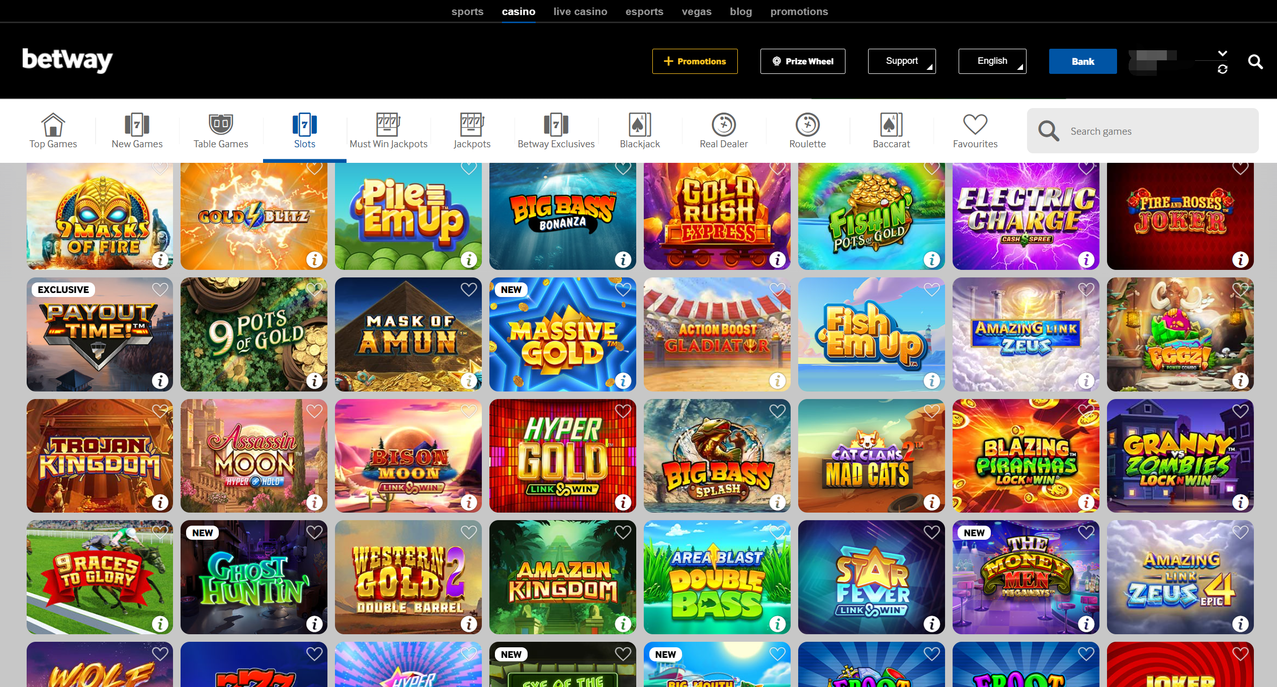 Betway Online Slot Machine
