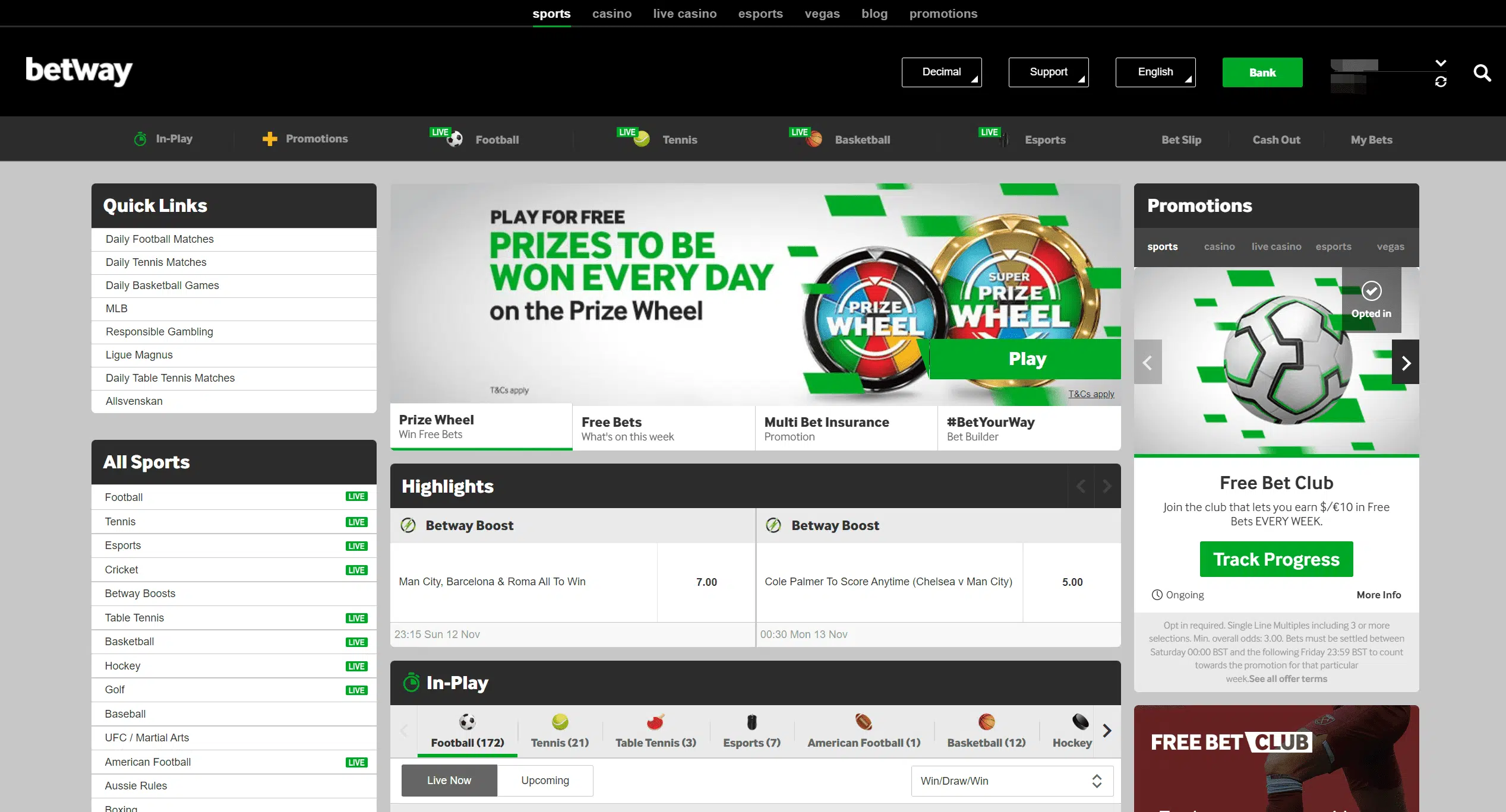 Betway Sports Betting