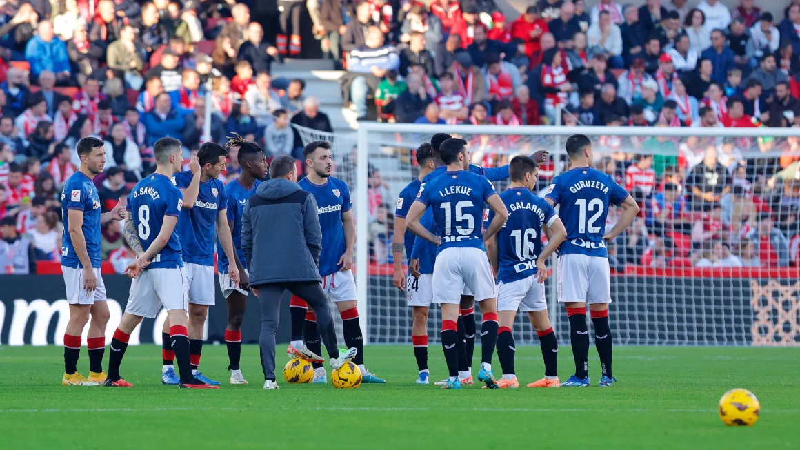The La Liga match between Granada and Athletic Bilbao was suspended after a fan died in the stands.