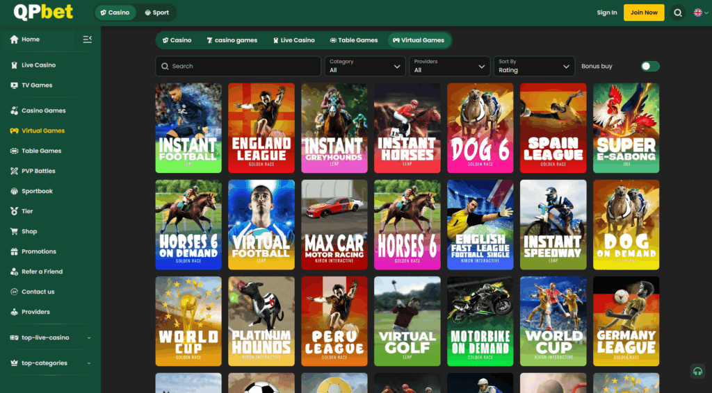 QPBET virtual game screenshots